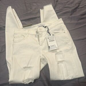 Zara white skinny jeans